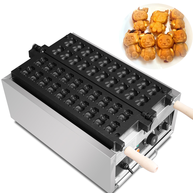 Egg Waffle Pan - 상업용 20개 곰돌이 모양 타이야키 기계