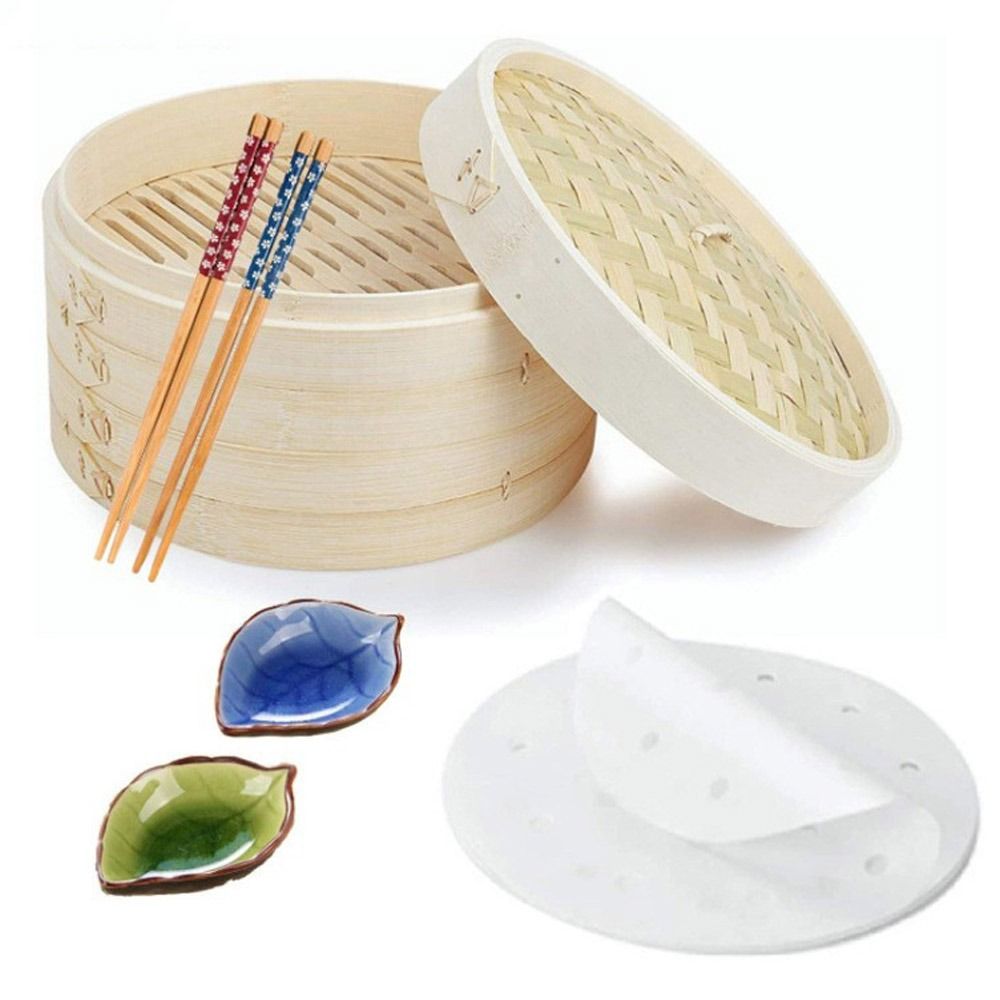 중국식 찜기, 뚜껑이 있는 대나무 찜기, 디스멈� 요리 - Bao Steamer Bamboo 리뷰 및 가격