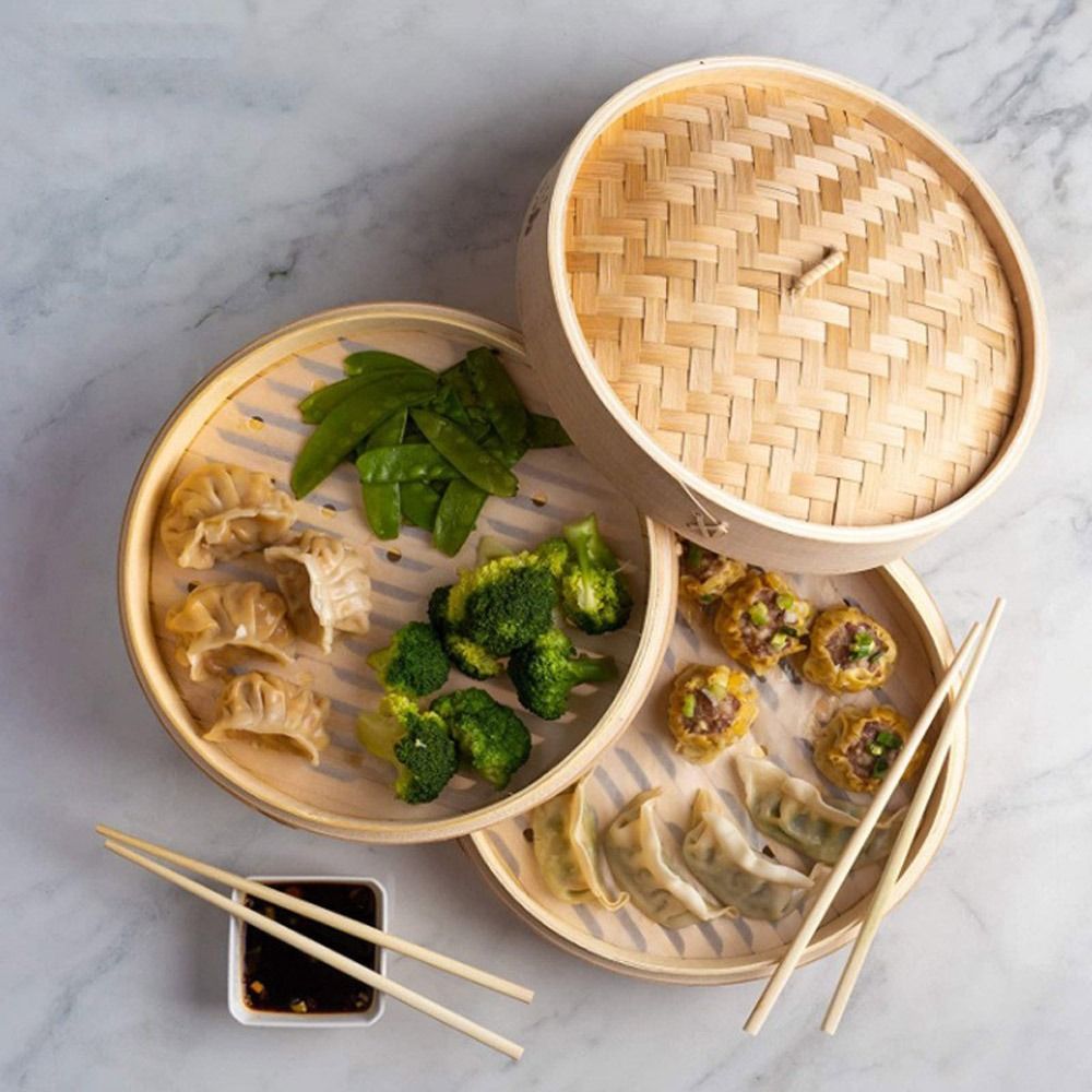 중국식 찜기, 뚜껑이 있는 대나무 찜기, 디스멈� 요리 - Bao Steamer Bamboo 리뷰 및 가격