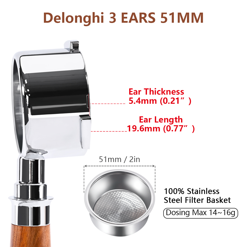 51mm 커피 바텀리스 포터필터 (델롱기 EC680 E - Delonghi Espresso Magnifica 리뷰 및 가격