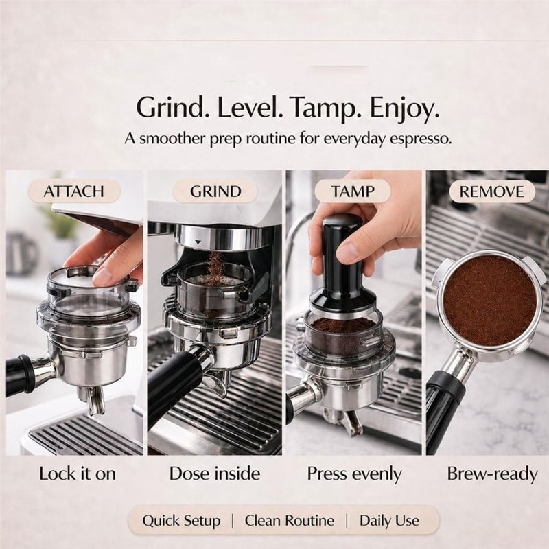 프로모션! 트위스트-록 포터필터 깔때기 54mm 도징  - Breville Espresso Barista Express 리뷰 및 가격