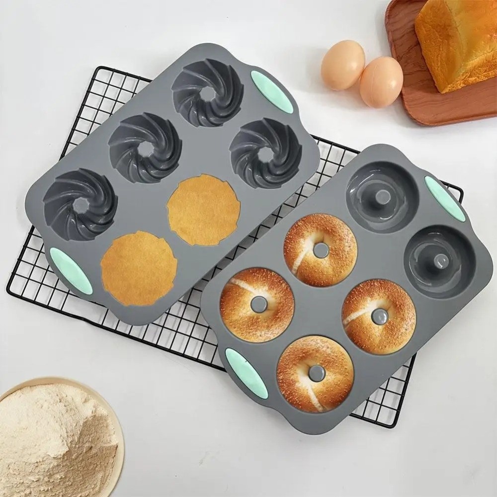 논스틱 실리콘 도넛 몰드 6구 원통형 코일 텍스처 머핀 - Donut Mold Silicone 리뷰 및 가격