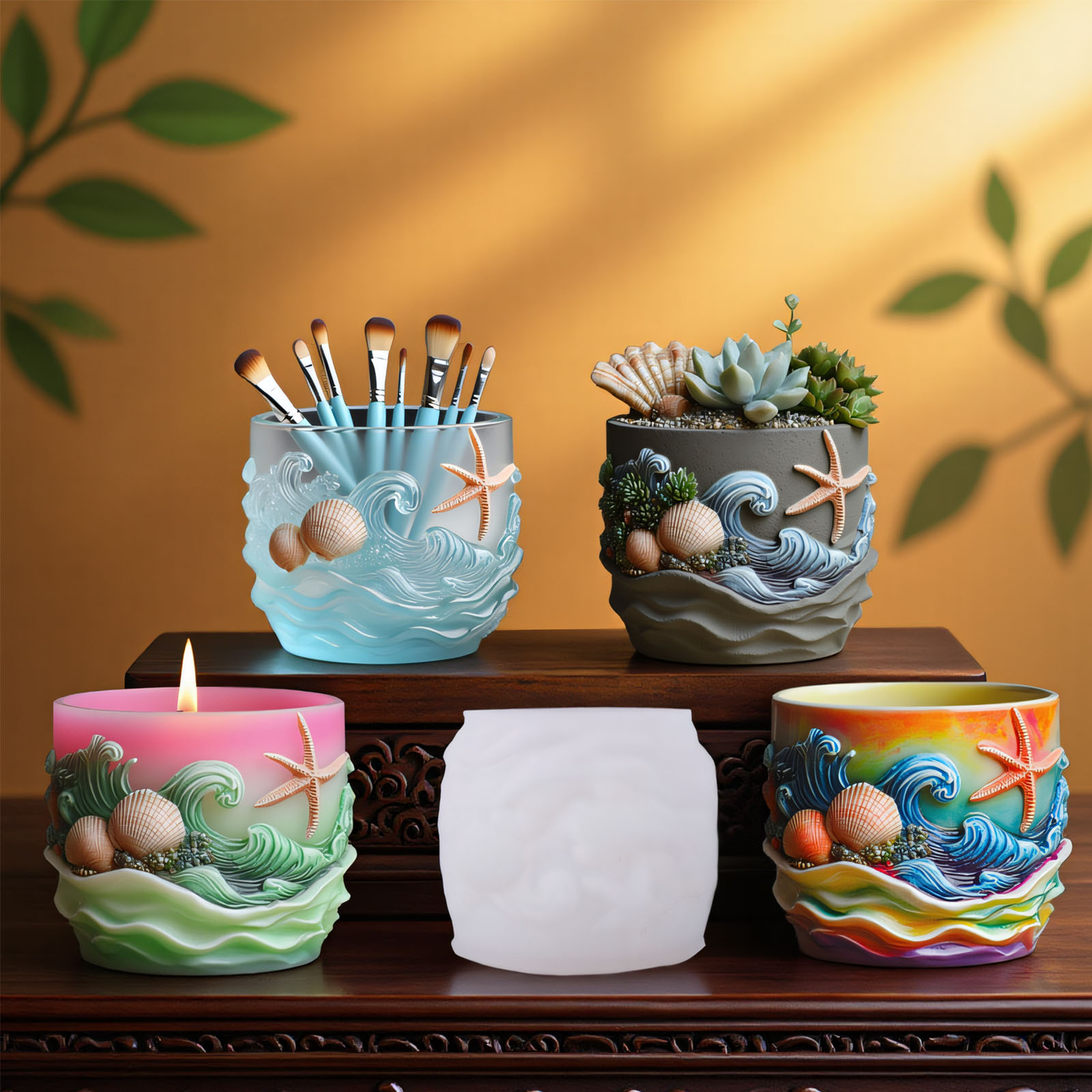 해양 생물 릴리프 다육 식물 화분 레진 실리콘 몰드 조 - Potsticker Mold 리뷰 및 가격