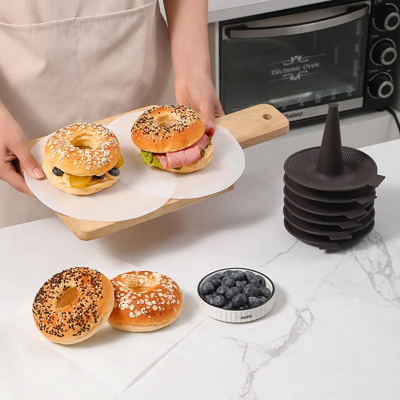 6Pcs 베이글 도구 실리콘 몰드 세트 원추형 베이킹  - Donut Mold Silicone 리뷰 및 가격